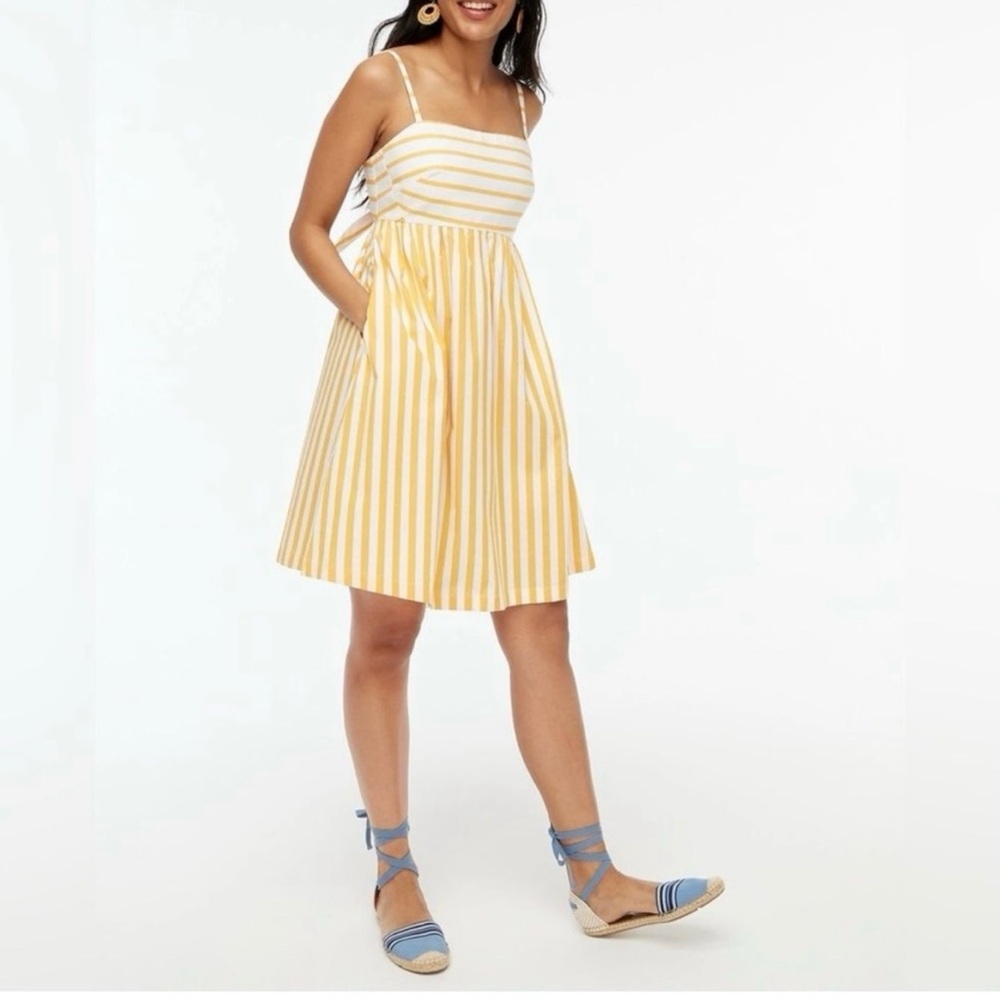 J. Crew Orange and White Striped Dress
